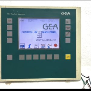 gea westfalia separator e 40 control pane