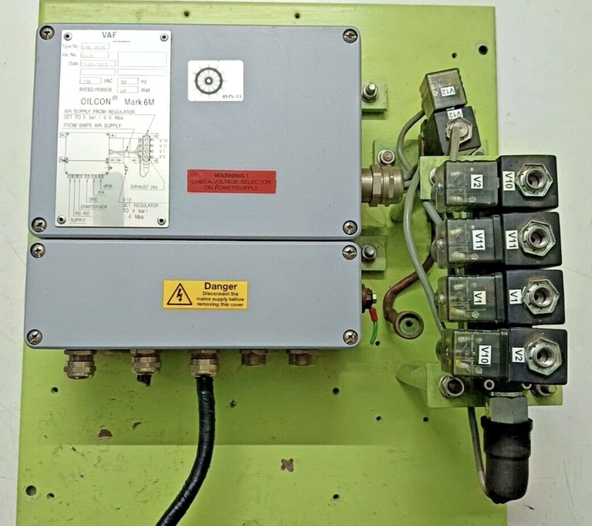 vaf instruments oilcon mark 6m electro pneumatic unit vaf instruments oilcon mark 6m electro pneumatic unit