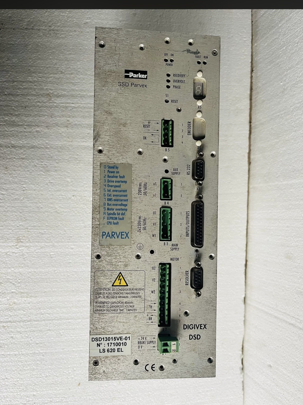 parker ssd parvex digivex dsd13015ve servo drive. parker ssd parvex digivex dsd13015ve servo drive.