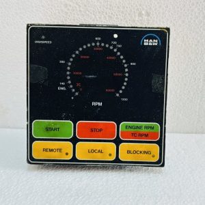 MAN B&W engine control and overspeed RPM indicator panel  L23/30H or 3021-210