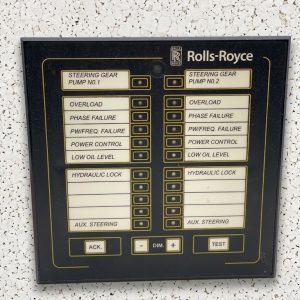 rolls royce marine steering gear control alarm panel