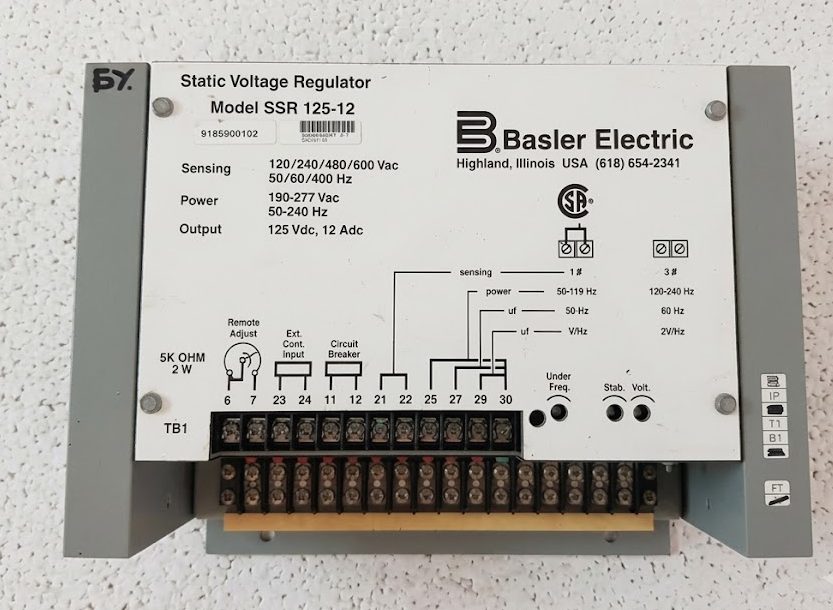 basler electric model ssr 125 12 static voltage regulator basler electric model ssr 125 12 static voltage regulator